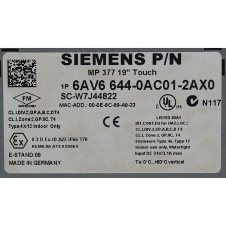 6AV6644-0AC01-2AX0 Siemens